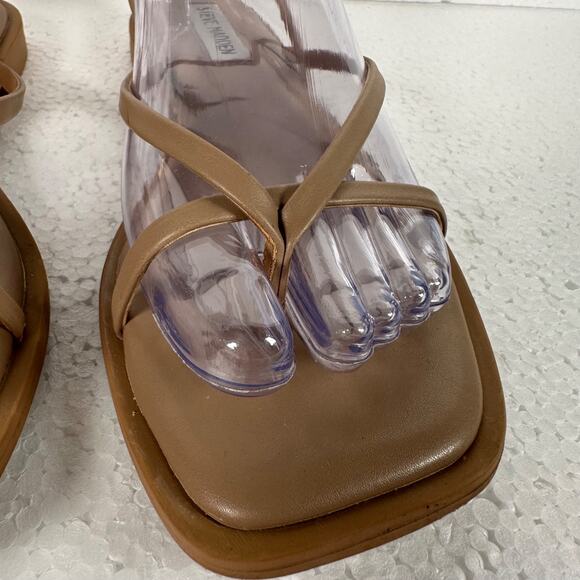 Steve Madden Strappy Ankle Wrap Thong Sandals Flats Women's 6.5 Brown - Picture 4 of 11